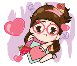 Cupcakes cute girl + sticker #12469651