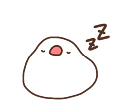 Moni of white Java sparrow. sticker #12470120