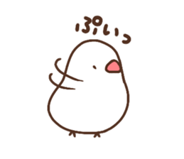 Moni of white Java sparrow. sticker #12470123