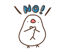 Moni of white Java sparrow. sticker #12470125