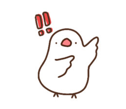 Moni of white Java sparrow. sticker #12470129
