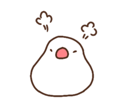 Moni of white Java sparrow. sticker #12470132