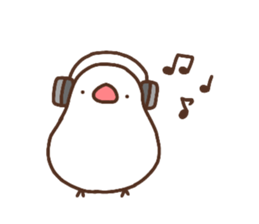 Moni of white Java sparrow. sticker #12470134