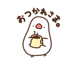 Moni of white Java sparrow. sticker #12470135