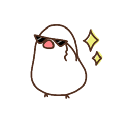Moni of white Java sparrow. sticker #12470136