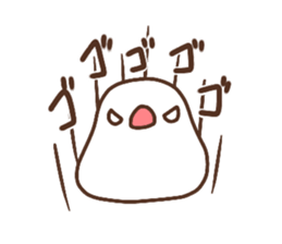 Moni of white Java sparrow. sticker #12470141