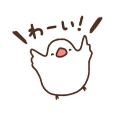 Moni of white Java sparrow. sticker #12470145