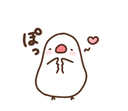 Moni of white Java sparrow. sticker #12470150