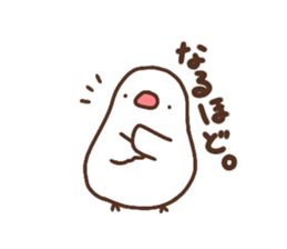 Moni of white Java sparrow. sticker #12470152