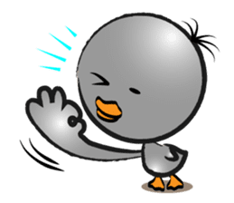 Great gray duck sticker #12470666