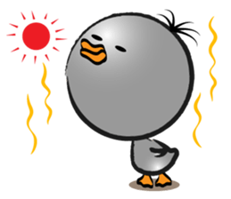 Great gray duck sticker #12470667