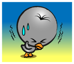 Great gray duck sticker #12470669