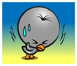 Great gray duck sticker #12470669