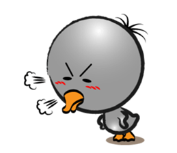 Great gray duck sticker #12470671