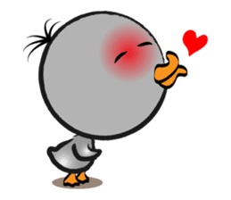 Great gray duck sticker #12470672