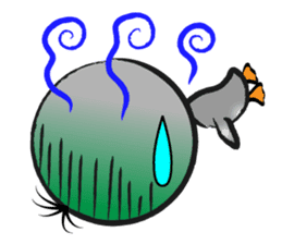 Great gray duck sticker #12470680