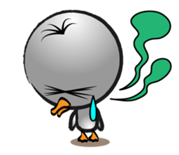 Great gray duck sticker #12470682