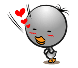 Great gray duck sticker #12470684