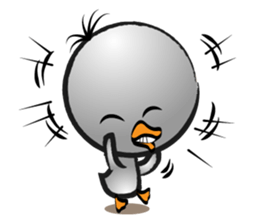 Great gray duck sticker #12470687