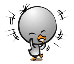 Great gray duck sticker #12470687