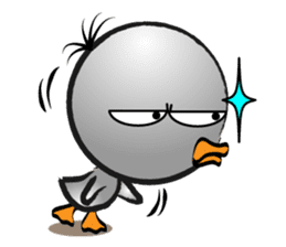 Great gray duck sticker #12470690