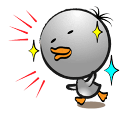 Great gray duck sticker #12470698