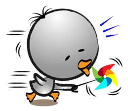 Great gray duck sticker #12470699