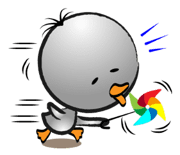 Great gray duck sticker #12470699