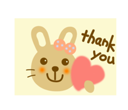 Friendly sticker of rabbit sticker #12471184