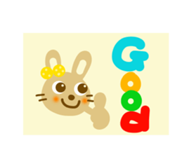 Friendly sticker of rabbit sticker #12471185