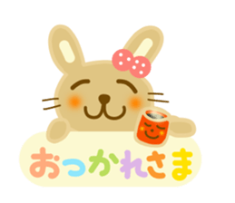 Friendly sticker of rabbit sticker #12471187