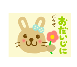 Friendly sticker of rabbit sticker #12471192