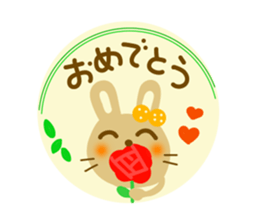 Friendly sticker of rabbit sticker #12471196