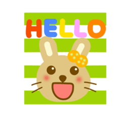 Friendly sticker of rabbit sticker #12471209