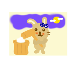 Friendly sticker of rabbit sticker #12471211