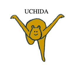 Bear's name is uchida sticker #12472957
