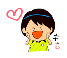 Soccer boys yellow version. sticker #12473316