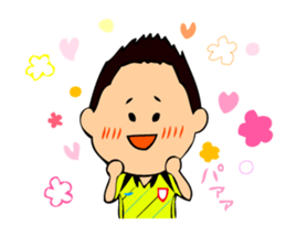 Soccer boys yellow version. sticker #12473324