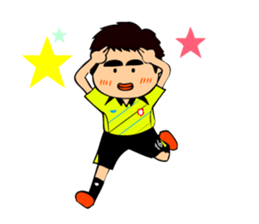 Soccer boys yellow version. sticker #12473331