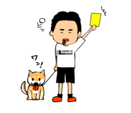 Soccer boys yellow version. sticker #12473344