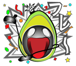 The support of avocado sticker #12473591