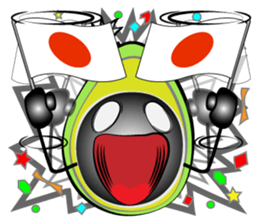 The support of avocado sticker #12473592