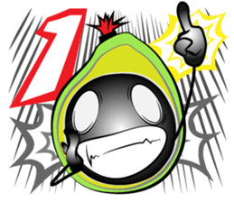 The support of avocado sticker #12473593