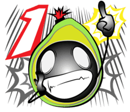 The support of avocado sticker #12473593