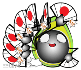 The support of avocado sticker #12473597