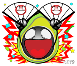 The support of avocado sticker #12473602