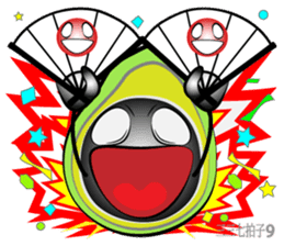 The support of avocado sticker #12473602