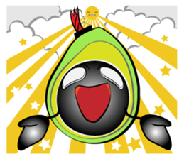 The support of avocado sticker #12473603