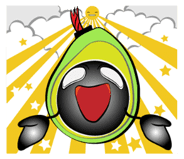 The support of avocado sticker #12473603