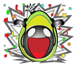 The support of avocado sticker #12473604